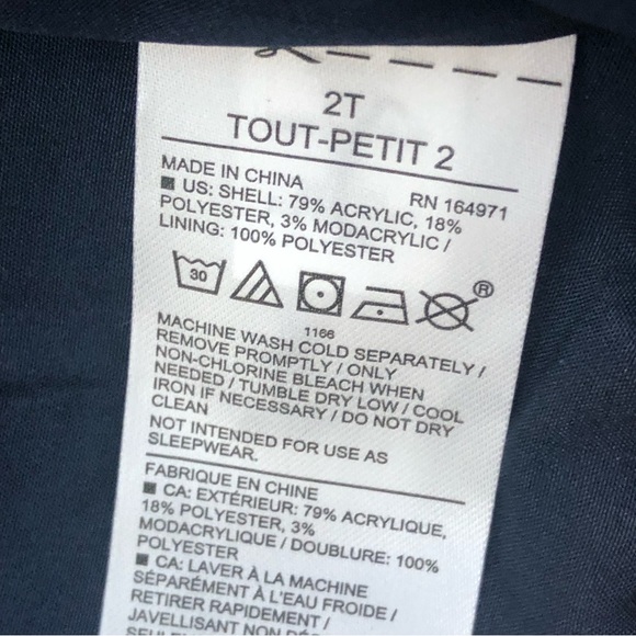 Janie And Jack Faux Fur Blue Jacket Girls Size 2T New Festive Winter Christmas - Picture 4 of 6